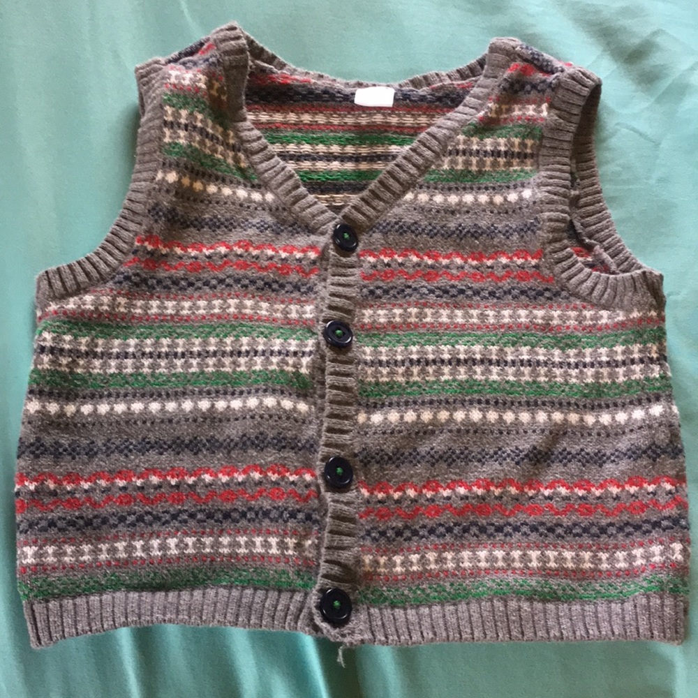 Christmas like button up vest